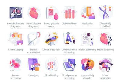 Healthcare UI Illustration Kit - 50+ Illustrations - Artixty