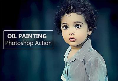 The Oil Canvas Photoshop Actions Bundle - Artixty