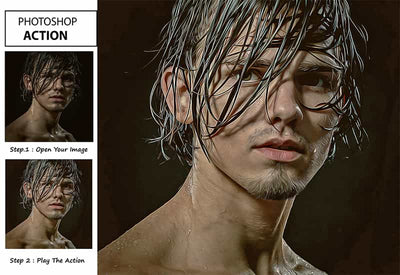 The Oil Canvas Photoshop Actions Bundle - Artixty
