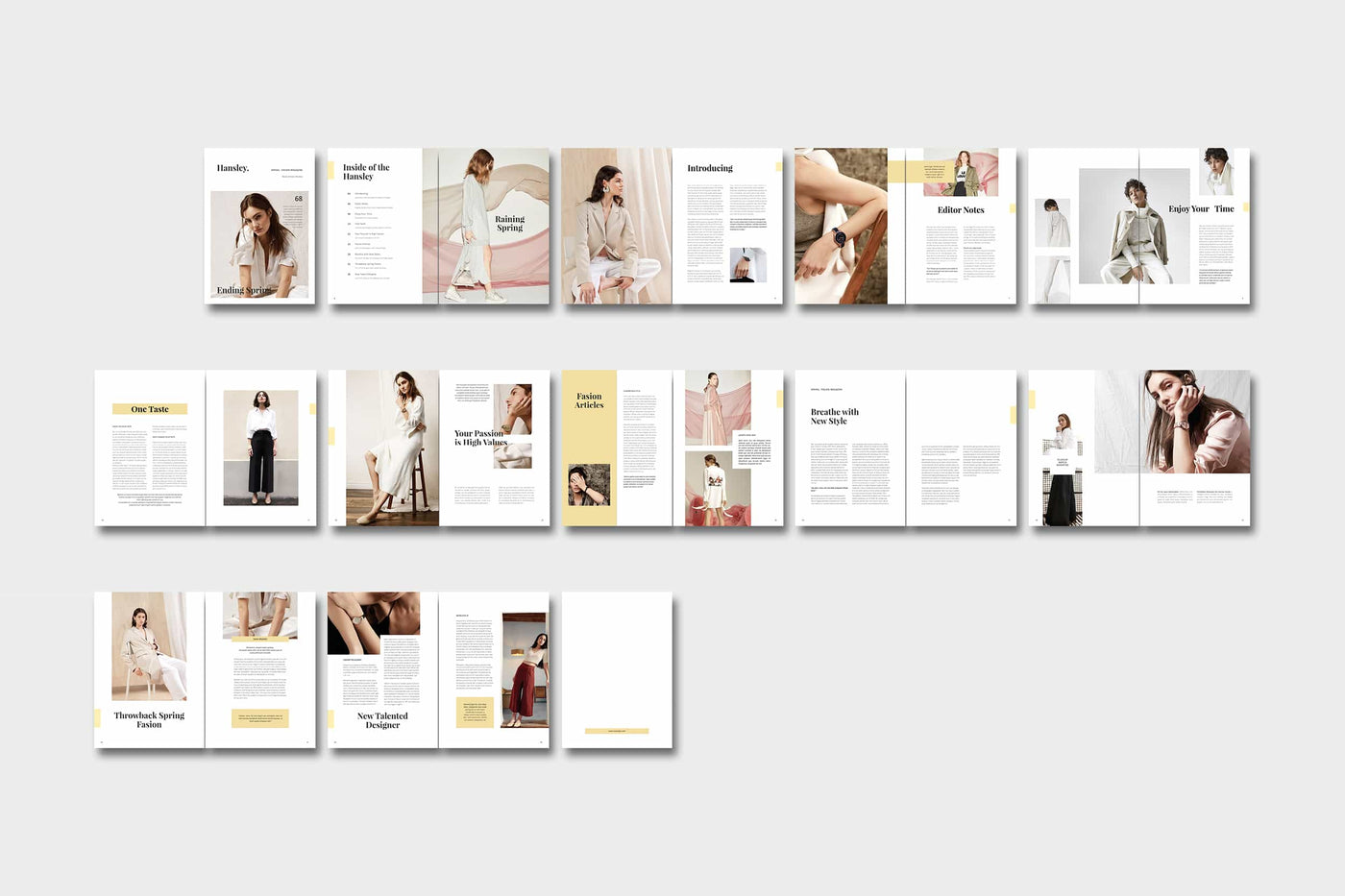 10 Fashionable Magazine Templates Bundle - Artixty