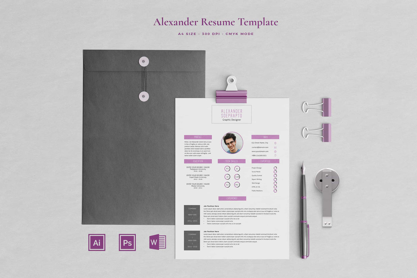 The Executive Resume Template Bundle - 19 Templates - Artixty