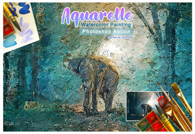 11-In-1 Elegant Watercolor Photoshop Actions Bundle - Artixty