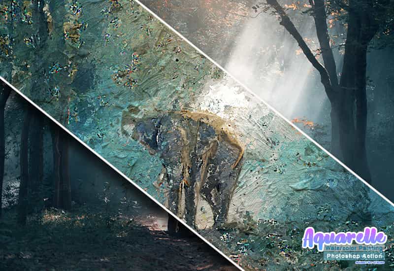 11-In-1 Elegant Watercolor Photoshop Actions Bundle - Artixty