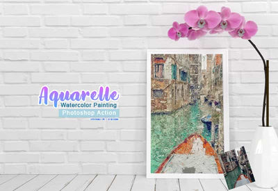 11-In-1 Elegant Watercolor Photoshop Actions Bundle - Artixty