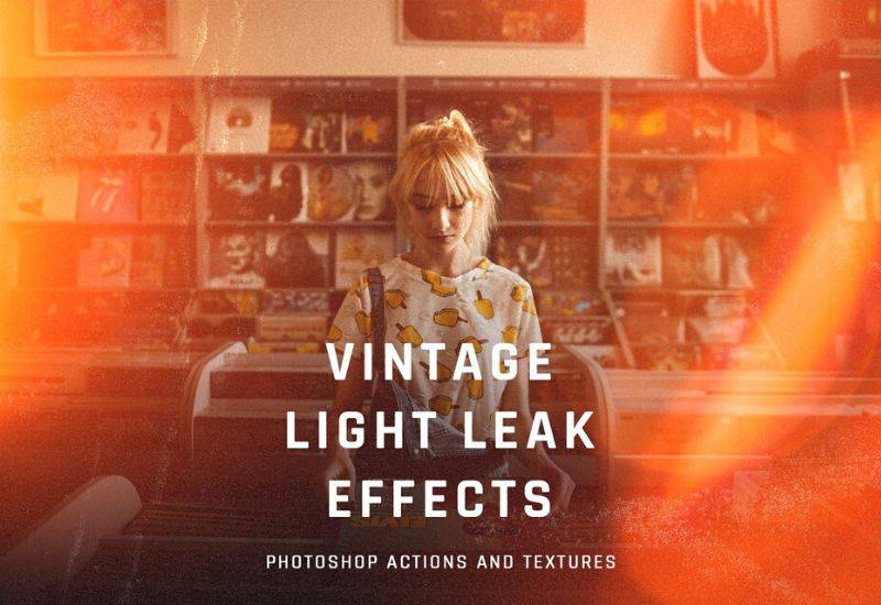Vintage Light Leaks Actions and Textures Bundle - Artixty