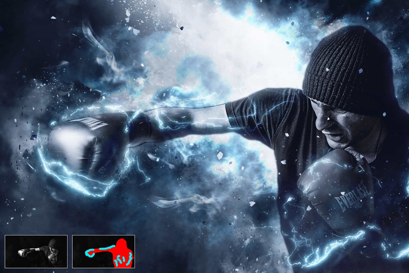 10-In-1 Lighting Explosions Photoshop Actions Bundle - Artixty