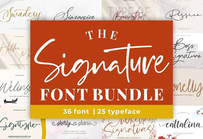 The Signature Font Bundle - 36 Professional Fonts - Artixty