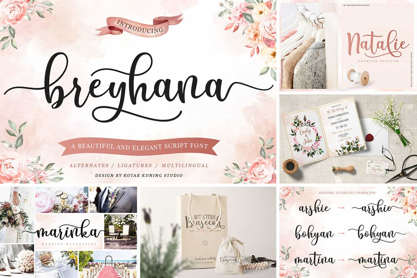 The Modern Script Font Bundle - 22 Premium Font - Artixty