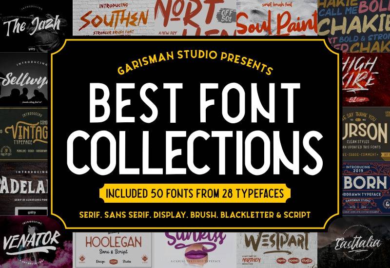 The 50 Bestselling Creative Font Collection | Artixty