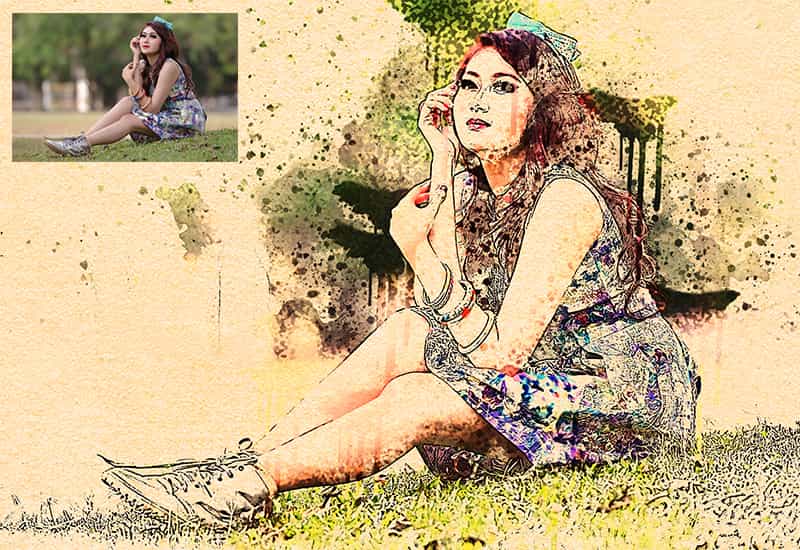 11-In-1 Elegant Watercolor Photoshop Actions Bundle - Artixty