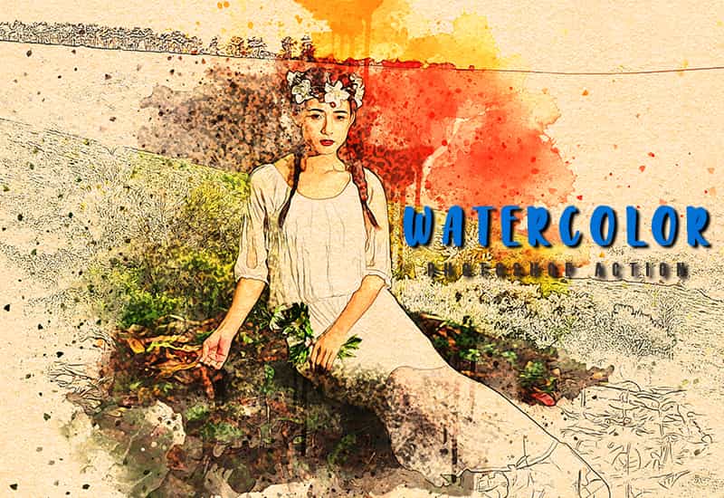 11-In-1 Elegant Watercolor Photoshop Actions Bundle - Artixty