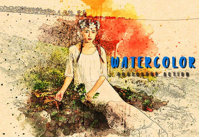 11-In-1 Elegant Watercolor Photoshop Actions Bundle - Artixty