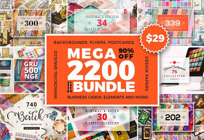 The Mega Bundle Of 2200 Graphics Templates - Artixty