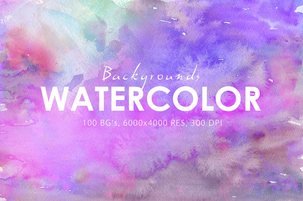 Colossal Watercolor Backgrounds Bundle - 500+ Backgrounds - Artixty