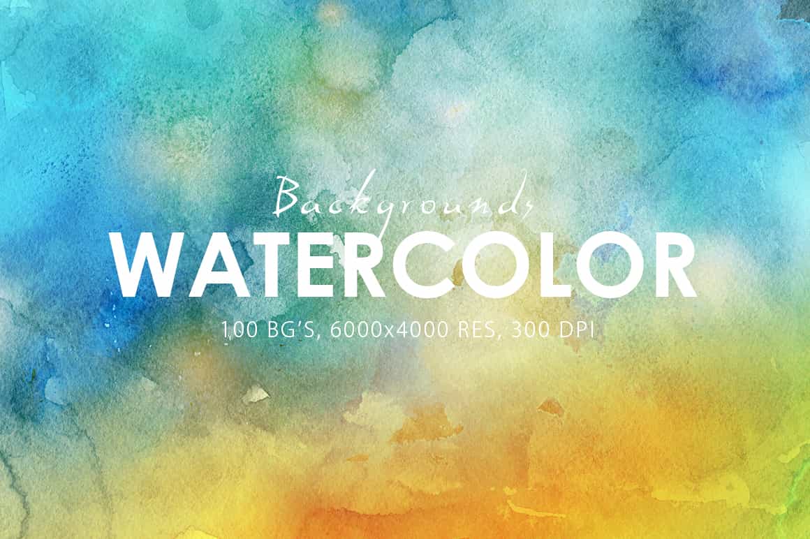 Colossal Watercolor Backgrounds Bundle - 500+ Backgrounds - Artixty