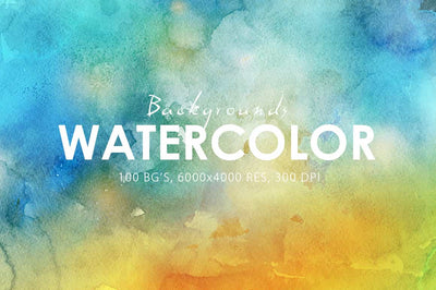 Colossal Watercolor Backgrounds Bundle - 500+ Backgrounds - Artixty