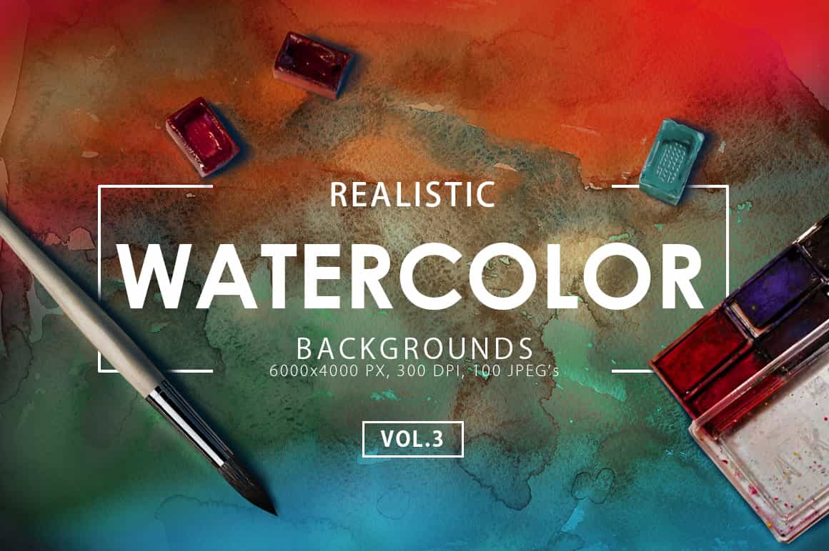 Colossal Watercolor Backgrounds Bundle - 500+ Backgrounds - Artixty