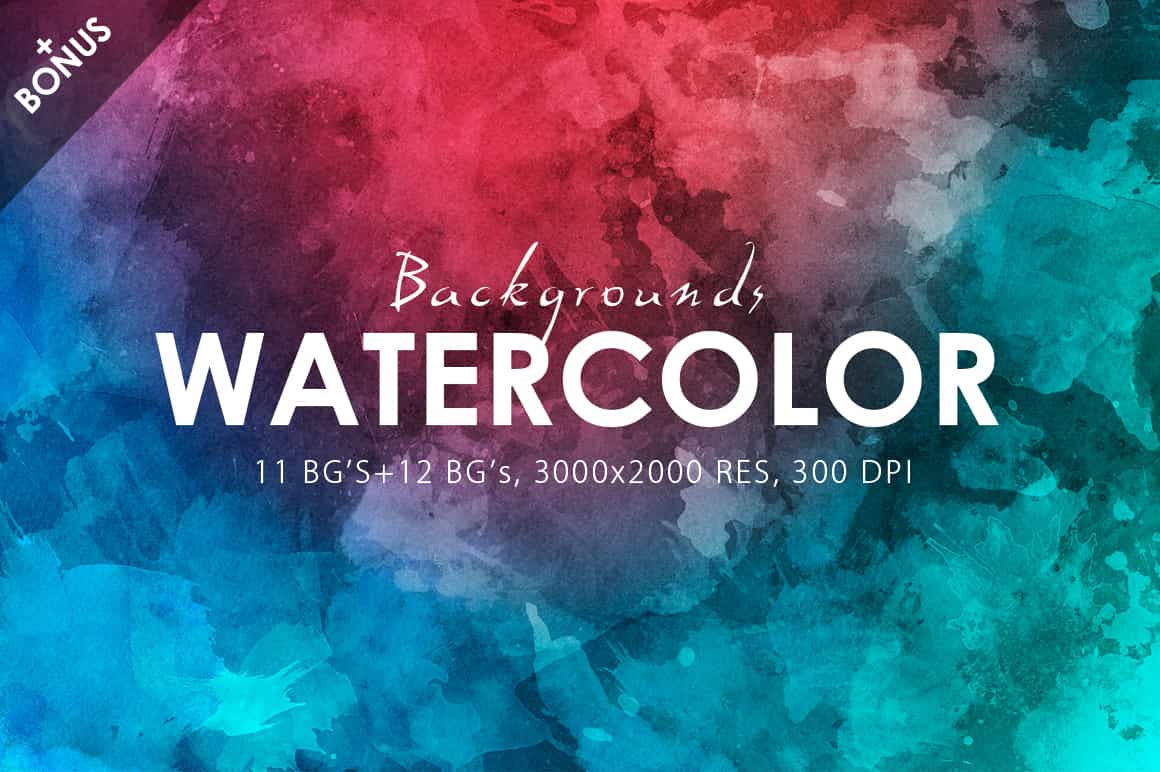Colossal Watercolor Backgrounds Bundle - 500+ Backgrounds - Artixty