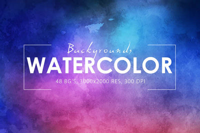 Colossal Watercolor Backgrounds Bundle - 500+ Backgrounds - Artixty