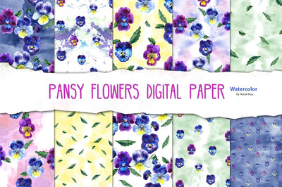 Watercolor Digital Papers and Textures Collection - Artixty