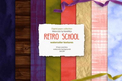 Watercolor Digital Papers and Textures Collection - Artixty