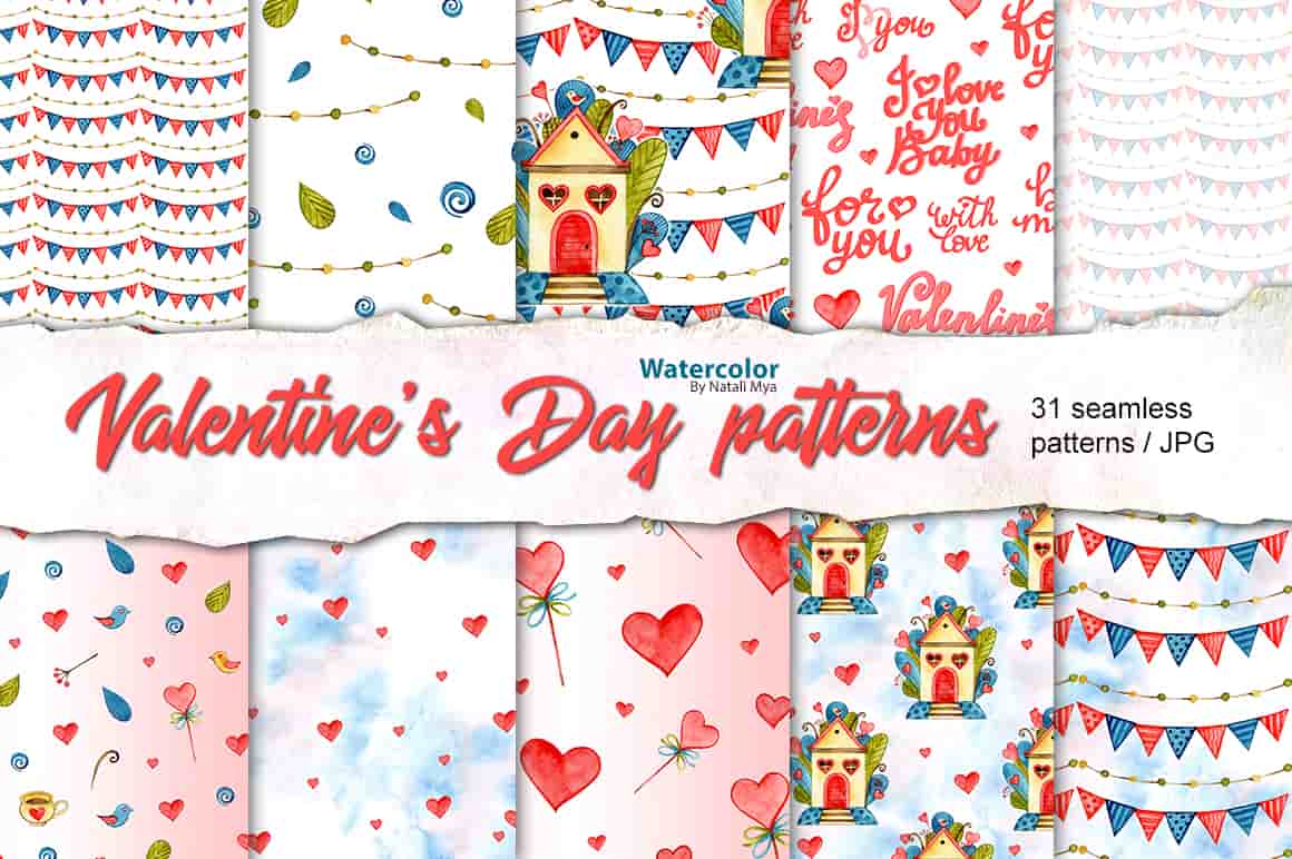 Watercolor Digital Papers and Textures Collection - Artixty
