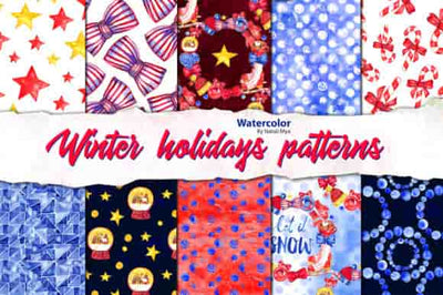 Watercolor Digital Papers and Textures Collection - Artixty