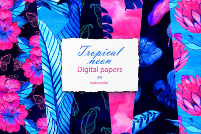 Watercolor Digital Papers and Textures Collection - Artixty