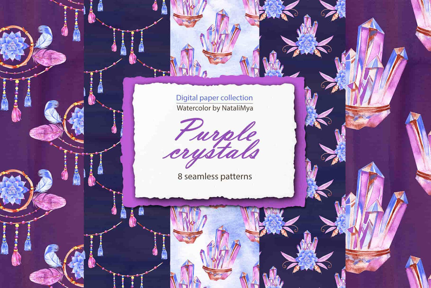 Watercolor Digital Papers and Textures Collection - Artixty