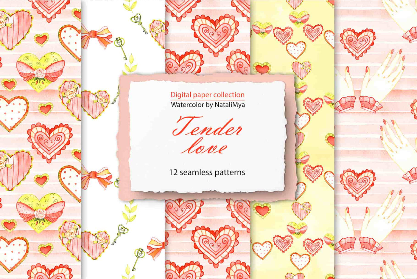 Watercolor Digital Papers and Textures Collection - Artixty