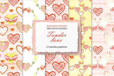Watercolor Digital Papers and Textures Collection - Artixty