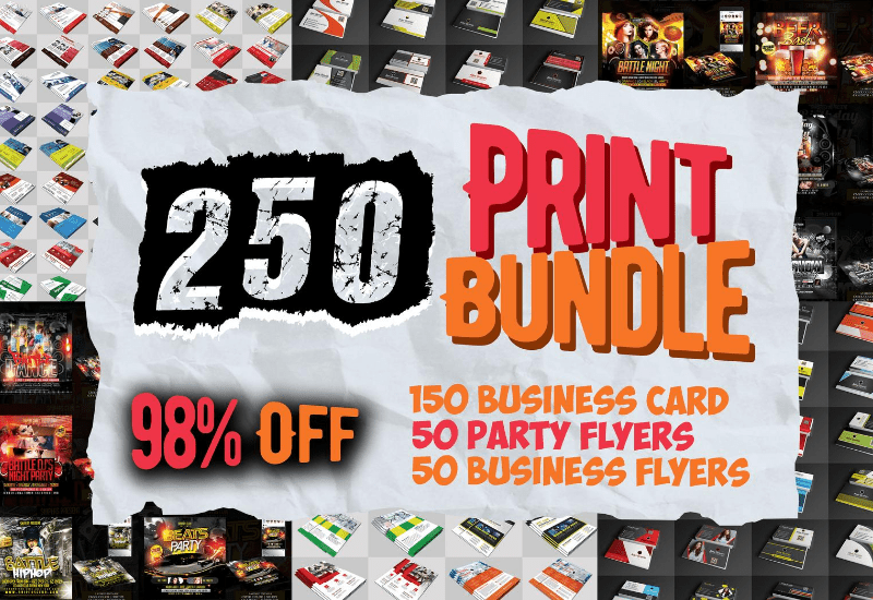 250 Flashy Print Templates Mega Bundle - Artixty
