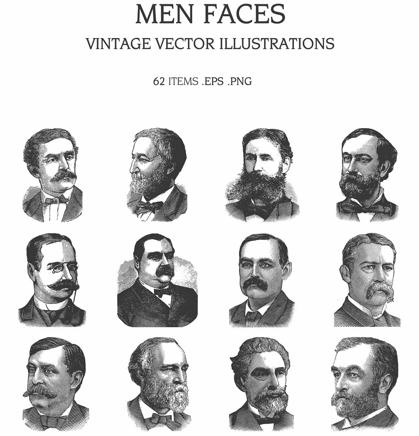 The Vintage Illustrations Bundle - 1391 Design Elements - Artixty