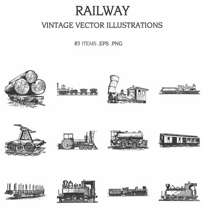The Vintage Illustrations Bundle - 1391 Design Elements - Artixty