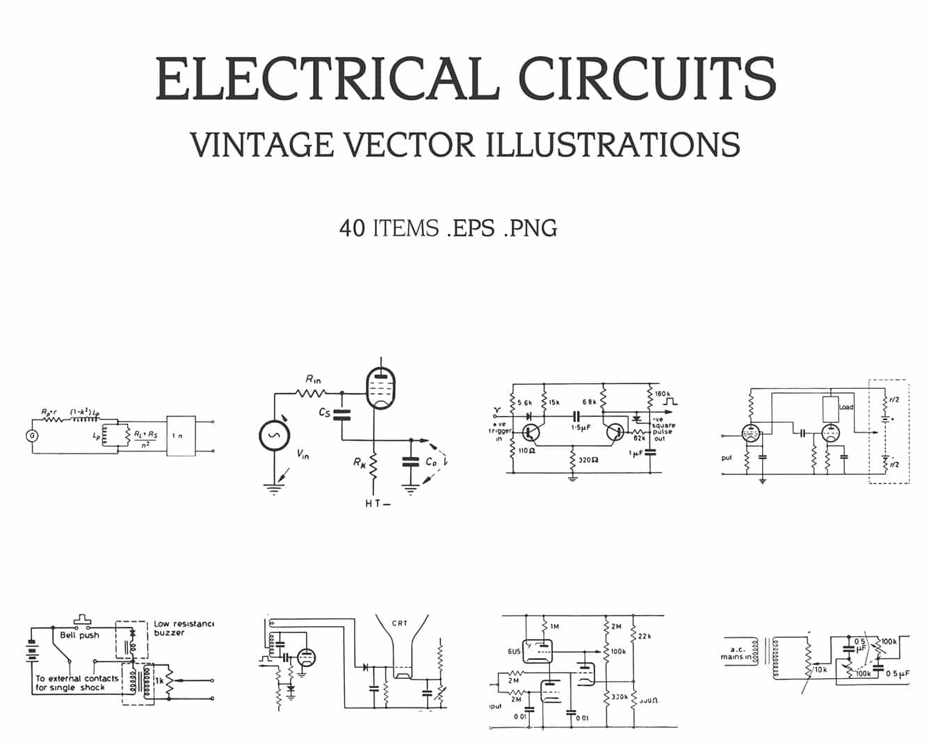 The Vintage Illustrations Bundle - 1391 Design Elements - Artixty
