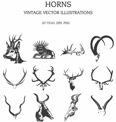 The Vintage Illustrations Bundle - 1391 Design Elements - Artixty