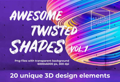 3-In-1 Liquid 3D Illustrations & Elements Bundle - Artixty