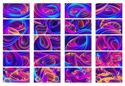 3-In-1 Liquid 3D Illustrations & Elements Bundle - Artixty