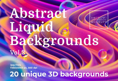 3-In-1 Liquid 3D Illustrations & Elements Bundle - Artixty