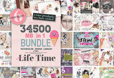17000+ Exquisite Watercolor Design Library - Artixty