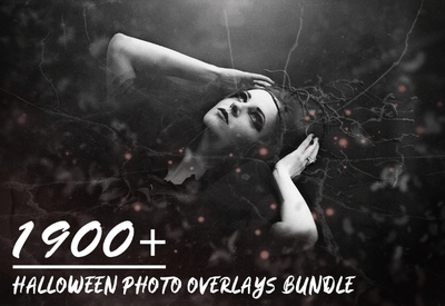 1900+ Halloween Photo Overlays Bundle - Artixty