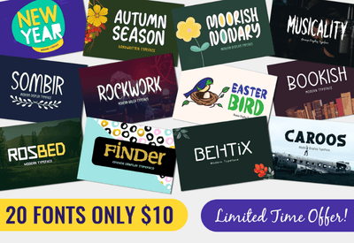 20 Modern And Unique Font Bundle - Artixty