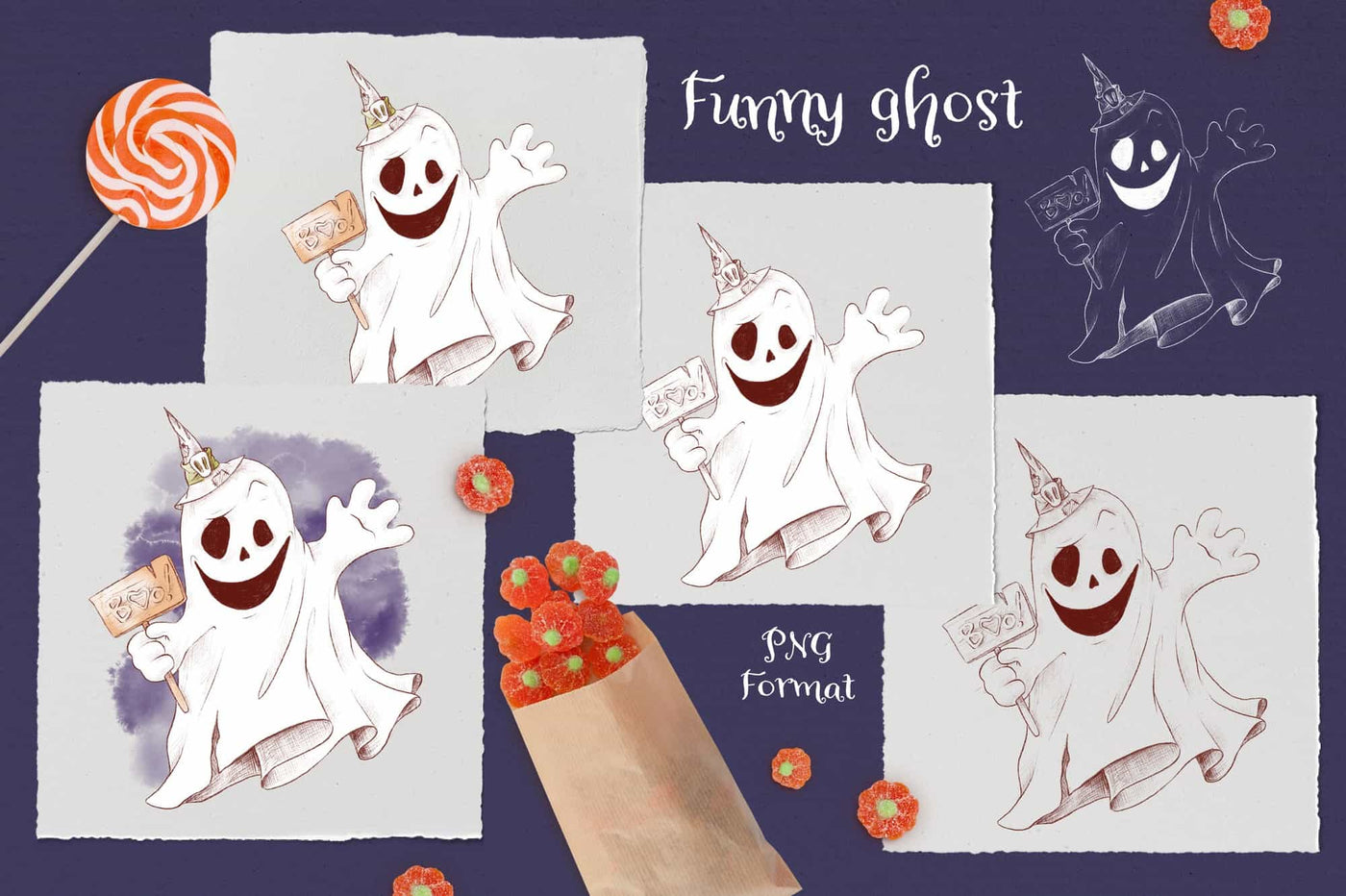 Trick Or Treat Halloween Illustrations Bundle - Artixty