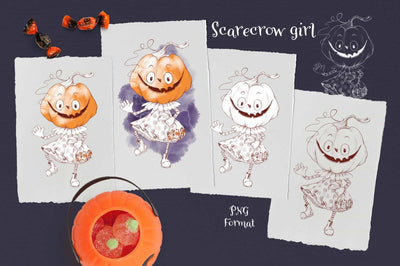 Trick Or Treat Halloween Illustrations Bundle - Artixty