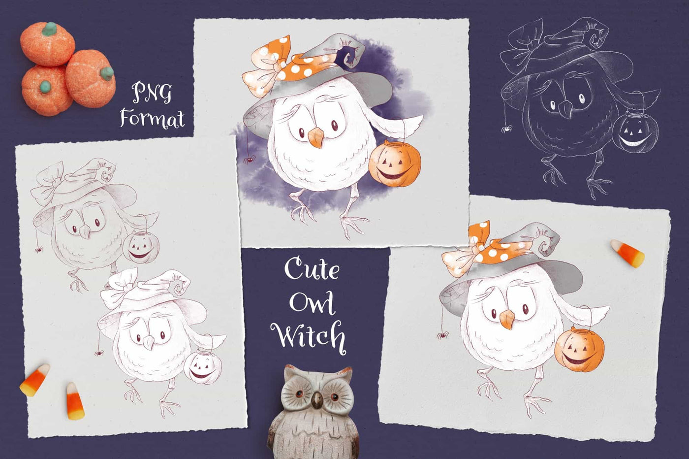 Trick Or Treat Halloween Illustrations Bundle - Artixty