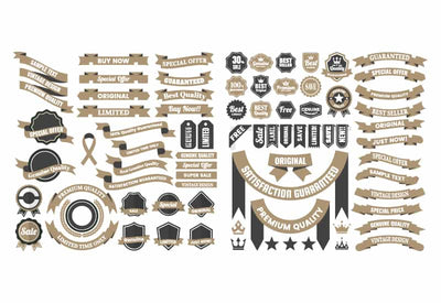 The Massive Vintage Badges And Objects Bundle - Artixty