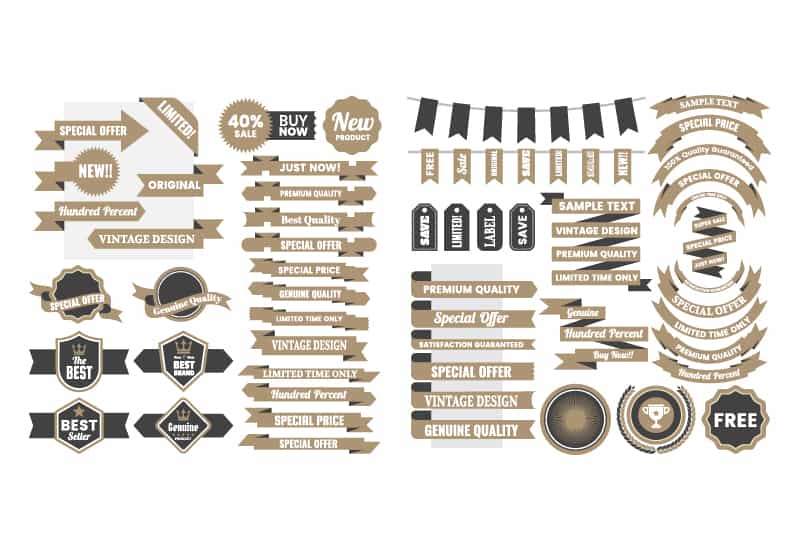 The Massive Vintage Badges And Objects Bundle - Artixty