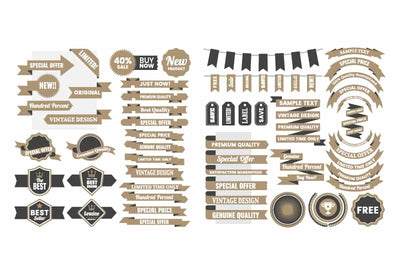 The Massive Vintage Badges And Objects Bundle - Artixty