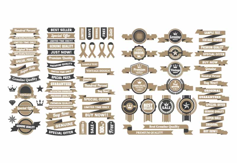 The Massive Vintage Badges And Objects Bundle - Artixty