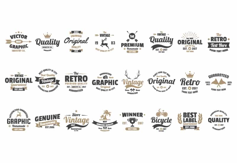 The Massive Vintage Badges And Objects Bundle - Artixty